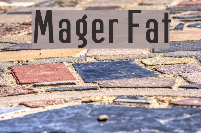Mager Fat Font examples