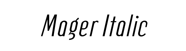 Mager Italic Font