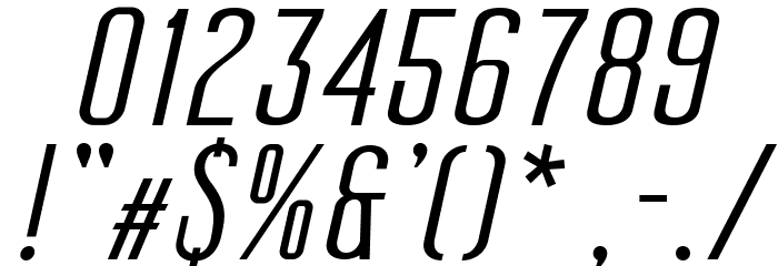Mager Italic Font OTHER CHARS