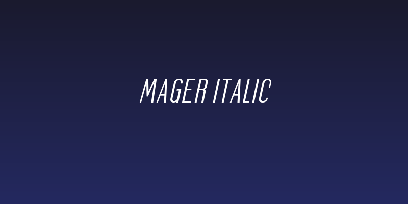 Mager Italic Social Header