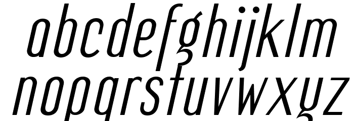 Mager Italic Font LOWERCASE