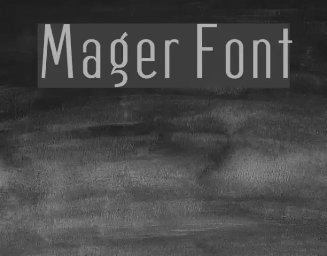Mager Font examples