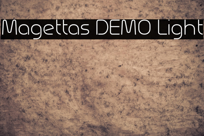 Magettas DEMO Light Font examples
