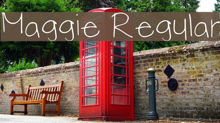 Maggie Regular Font examples