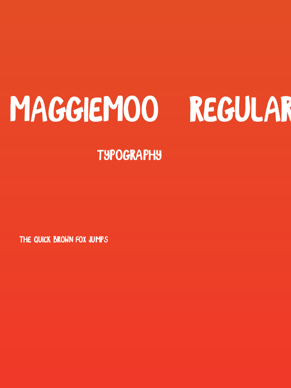MaggieMoo-Regular Poster