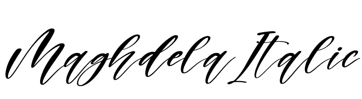 Maghdela Italic  フリーフォントのダウンロード