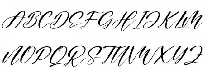 Maghdela Italic Schriftart Groß