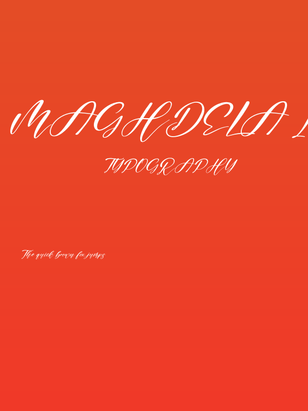 Maghdela Italic Poster