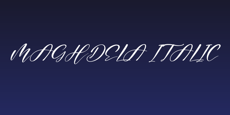 Maghdela Italic Social Header