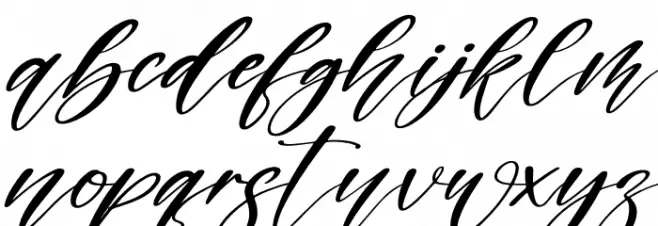 Maghdela Italic Schriftart Kleinbuchstaben