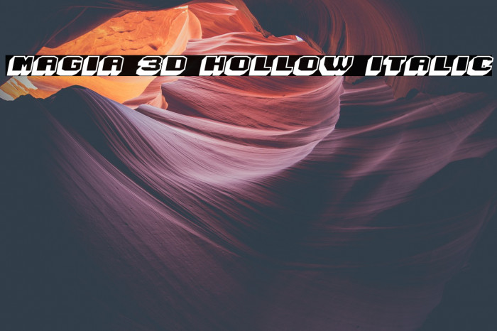 Magia 3D Hollow Italic Example 1