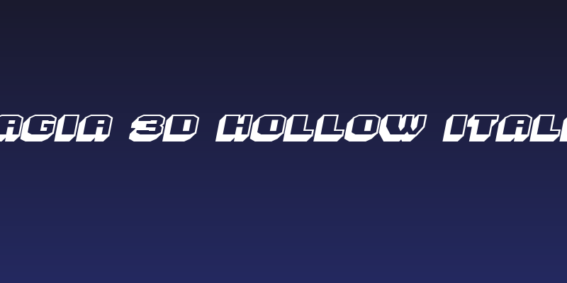Magia 3D Hollow Italic Social Header