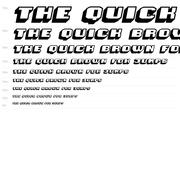 Magia 3D Hollow Italic Waterfall