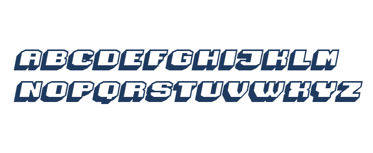 Magia 3D Hollow Italic Lowercase