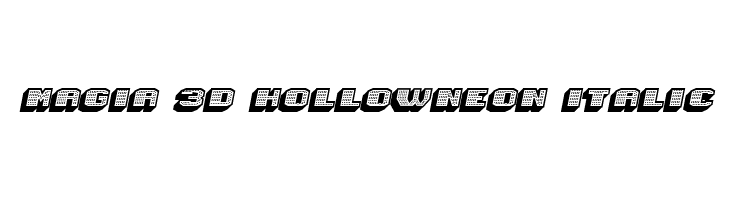 Magia 3D Hollow-Neon Italic  フリーフォントのダウンロード