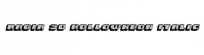 Magia 3D Hollow-Neon Italic  baixar fontes gratis