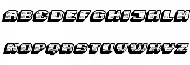 Magia 3D Hollow-Neon Italic Schriftart Groß