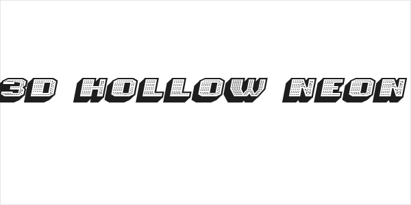 Magia 3D Hollow-Neon Italic Logo