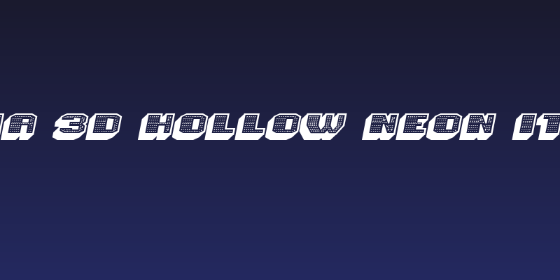 Magia 3D Hollow-Neon Italic Social Header