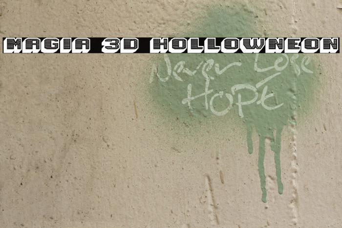 Magia 3D Hollow-Neon Font examples