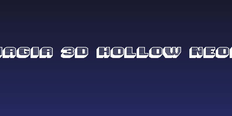 Magia 3D Hollow-Neon Social Header