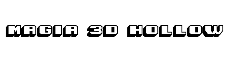 Magia 3D Hollow  Fuentes Gratis Descargar