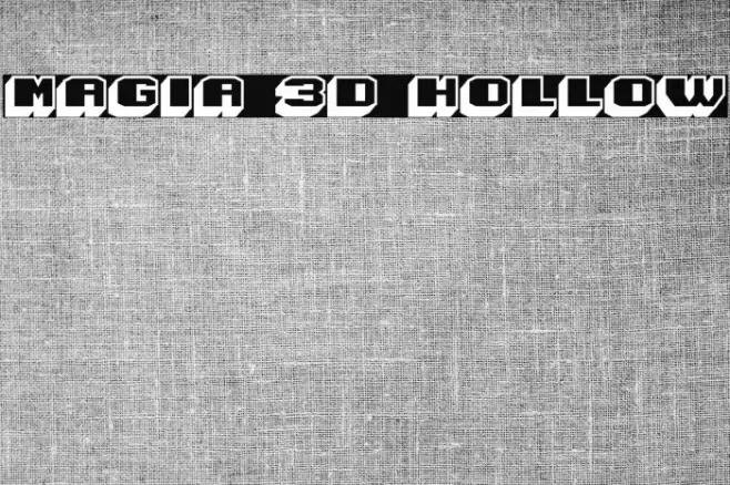 Magia 3D Hollow Font examples