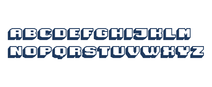 Magia 3D Hollow Lowercase