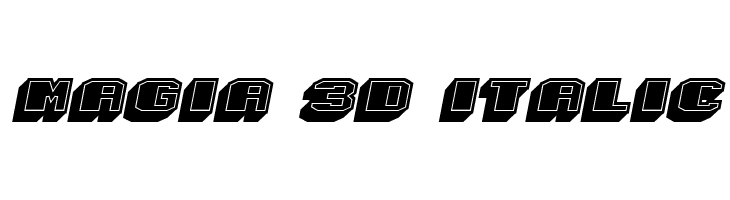 Magia 3D Italic  Frei Schriftart Herunterladen