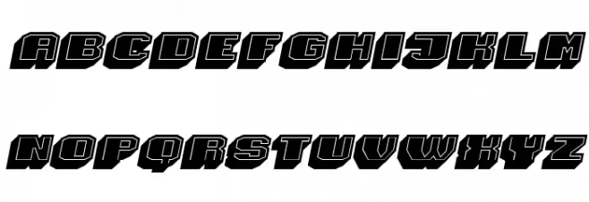 Magia 3D Italic Schriftart Groß