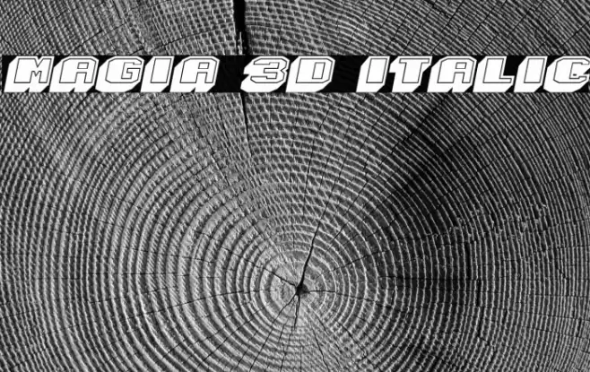 Magia 3D Italic Font examples