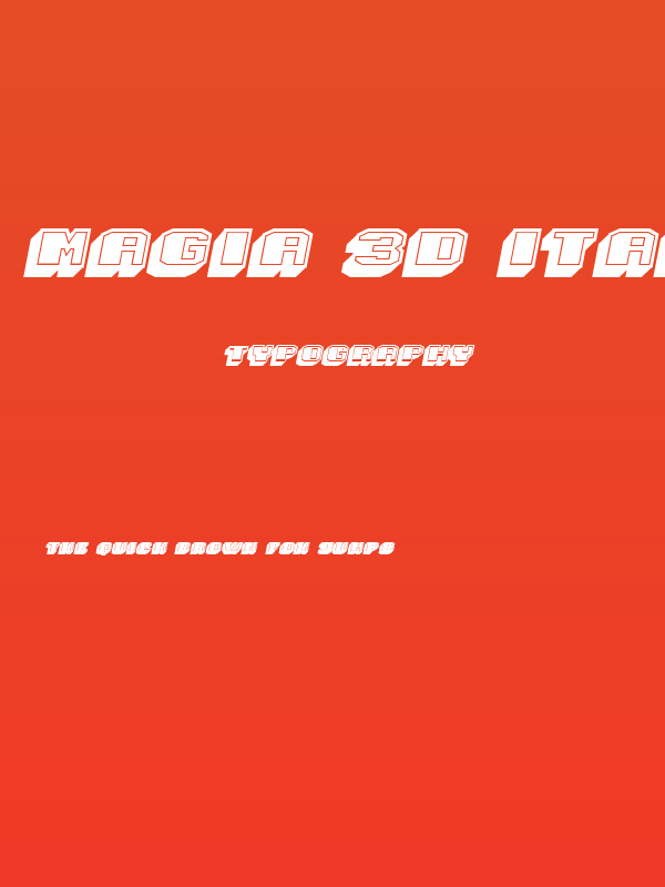 Magia 3D Italic Poster