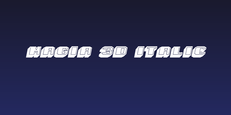 Magia 3D Italic Social Header