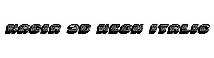 Magia 3D Neon Italic  フリーフォントのダウンロード