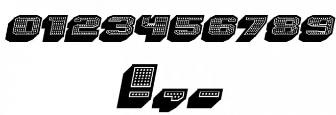 Magia 3D Neon Italic Font OTHER CHARS