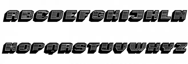 Magia 3D Neon Italic Schriftart Groß