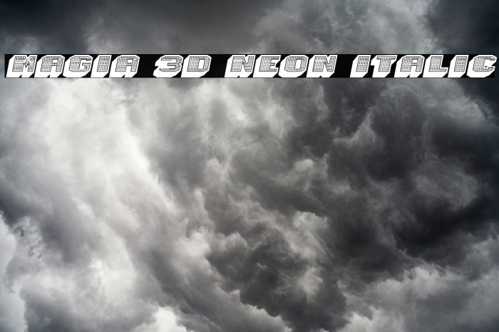Magia 3D Neon Italic Example 1