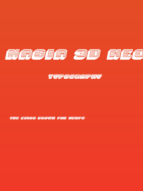 Magia 3D Neon Italic Poster