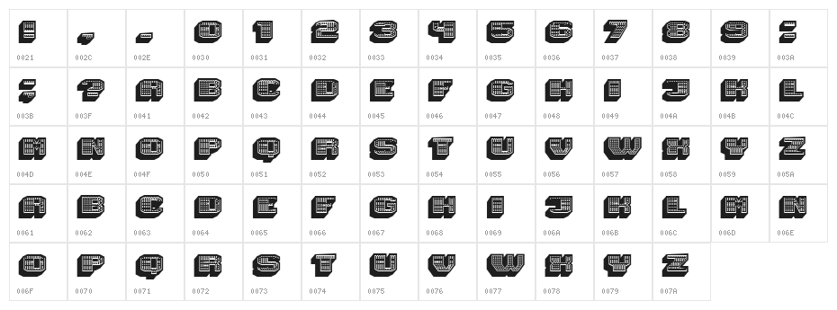 Magia 3D Neon Character Map