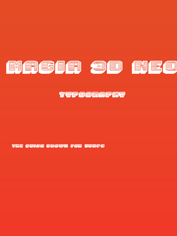 Magia 3D Neon Poster