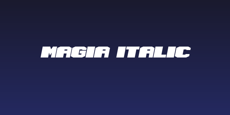 Magia Italic Social Header