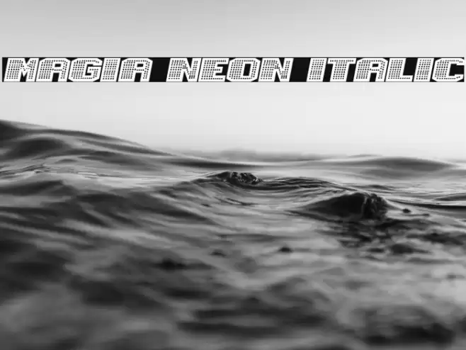 Magia Neon Italic Font examples