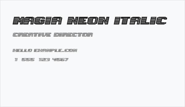 Magia Neon Italic Business Card
