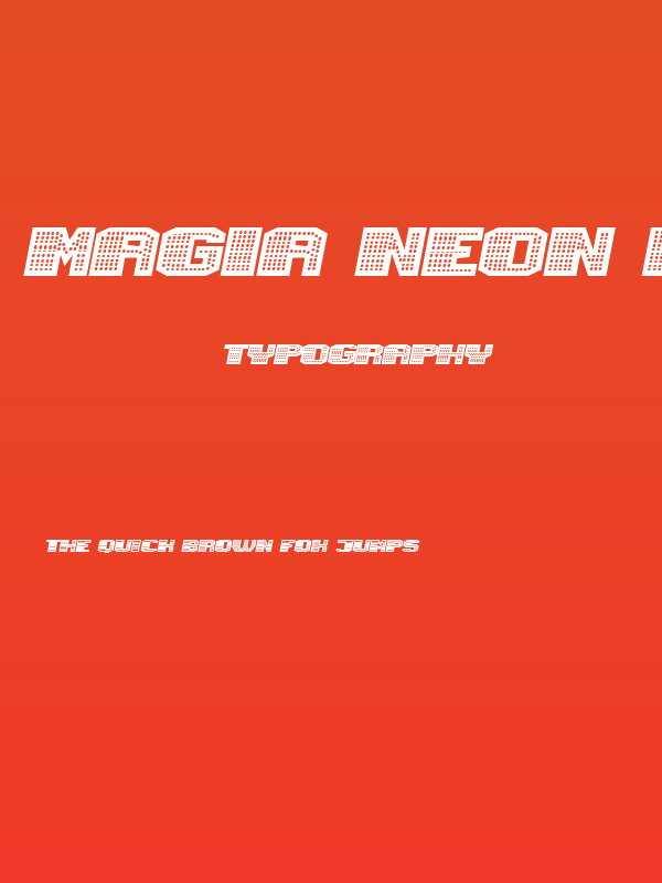 Magia Neon Italic Poster