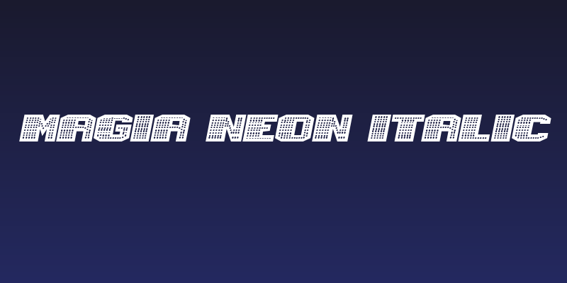 Magia Neon Italic Social Header