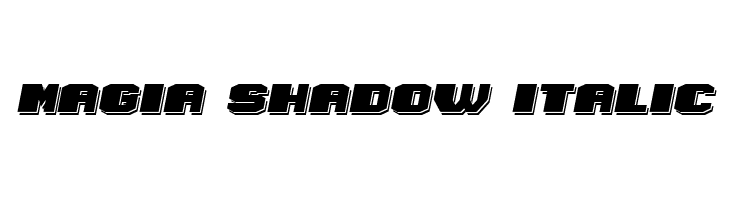 Magia Shadow Italic  Скачать бесплатные шрифты