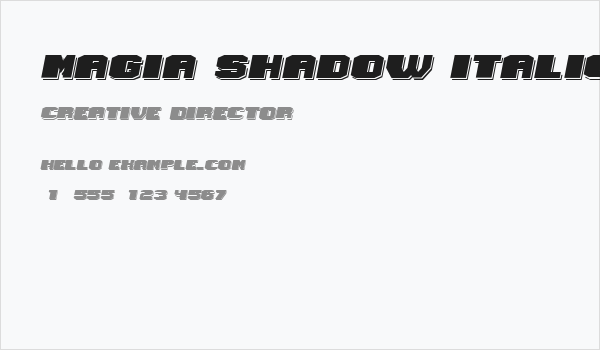 Magia Shadow Italic Business Card