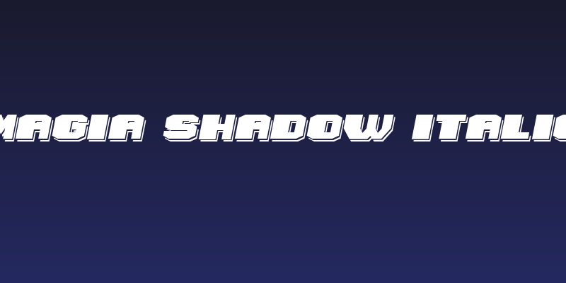 Magia Shadow Italic Social Header