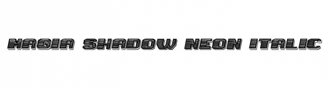 Magia Shadow Neon Italic  नि: शुल्क फ़ॉन्ट्स डाउनलोड