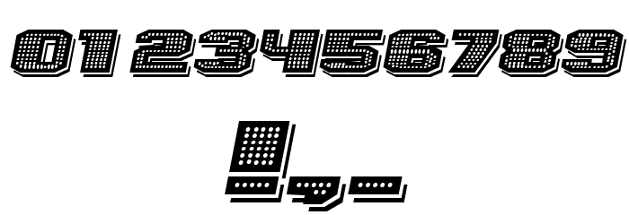 Magia Shadow Neon Italic Font OTHER CHARS